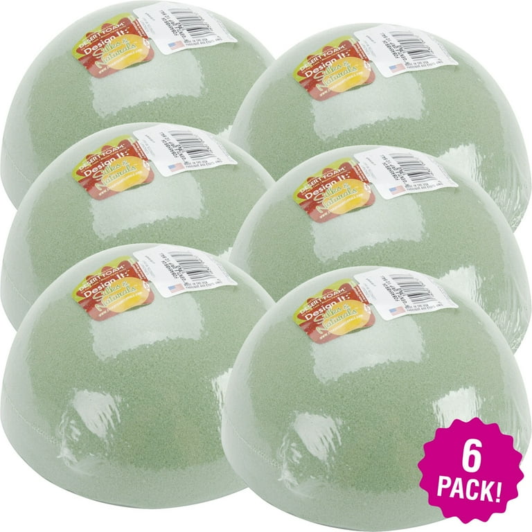 Floral Dry Foam Half Ball 4 Pack Green Floral Foam Round Foam Block Dry Foam  Balls