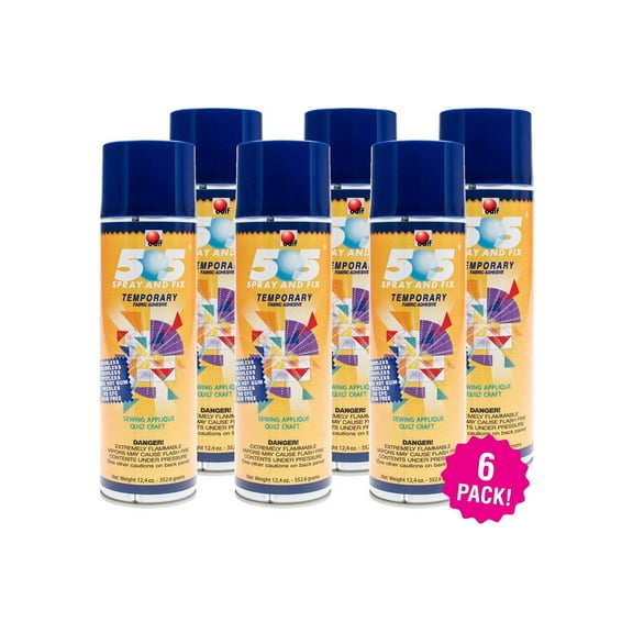 Odif USA 505 Spray & Fix Temporary Fabric Adhesive 6/Pk-12.4oz, 6 Pack