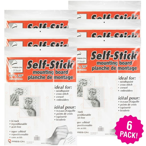 Multipack of 6 - Pres-On Mounting Board 16"X20"