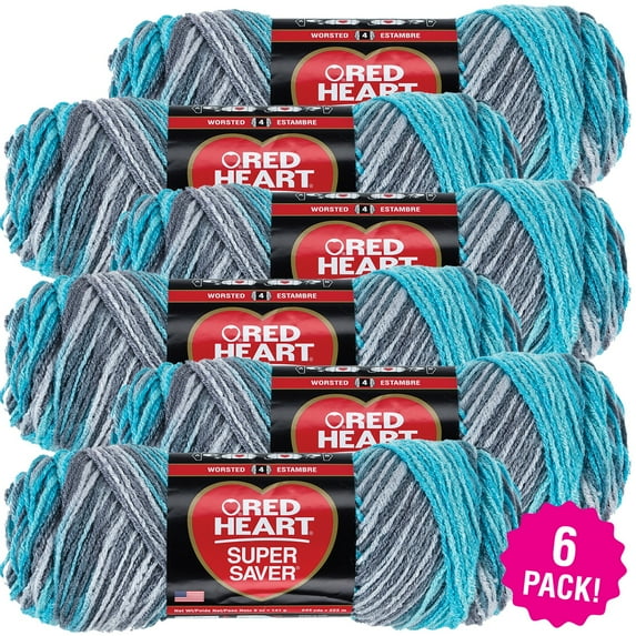 Multipack of 6 - Red Heart Super Saver Yarn-Icelandic