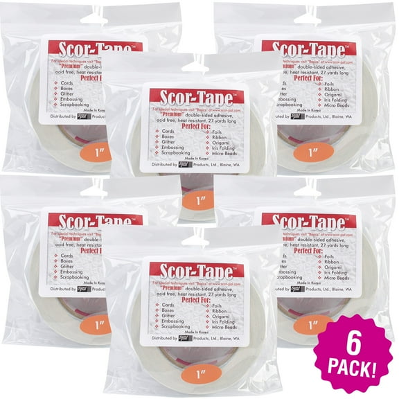 Multipack of 6 - Scor-Tape-1"X27yd