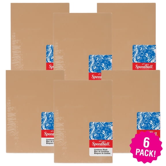 Multipack of 6 - Speedball Linoleum Block-5"X7"