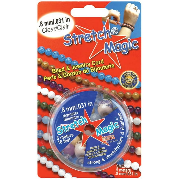 Multipack of 6 - Stretch Magic Bead & Jewelry Cord .8mmX5m-Clear
