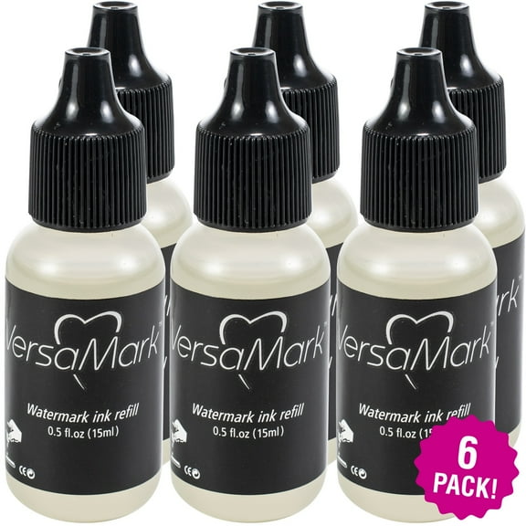 Multipack of 6 - VersaMark Watermark Ink Refill .5oz-Clear