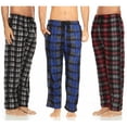 thumbnail image 1 of Multipack of Mens Microfleece Pajama Pants & Lounge Wear with Pockets, Assorted Color - 2XL - Pack of 3, 1 of 1