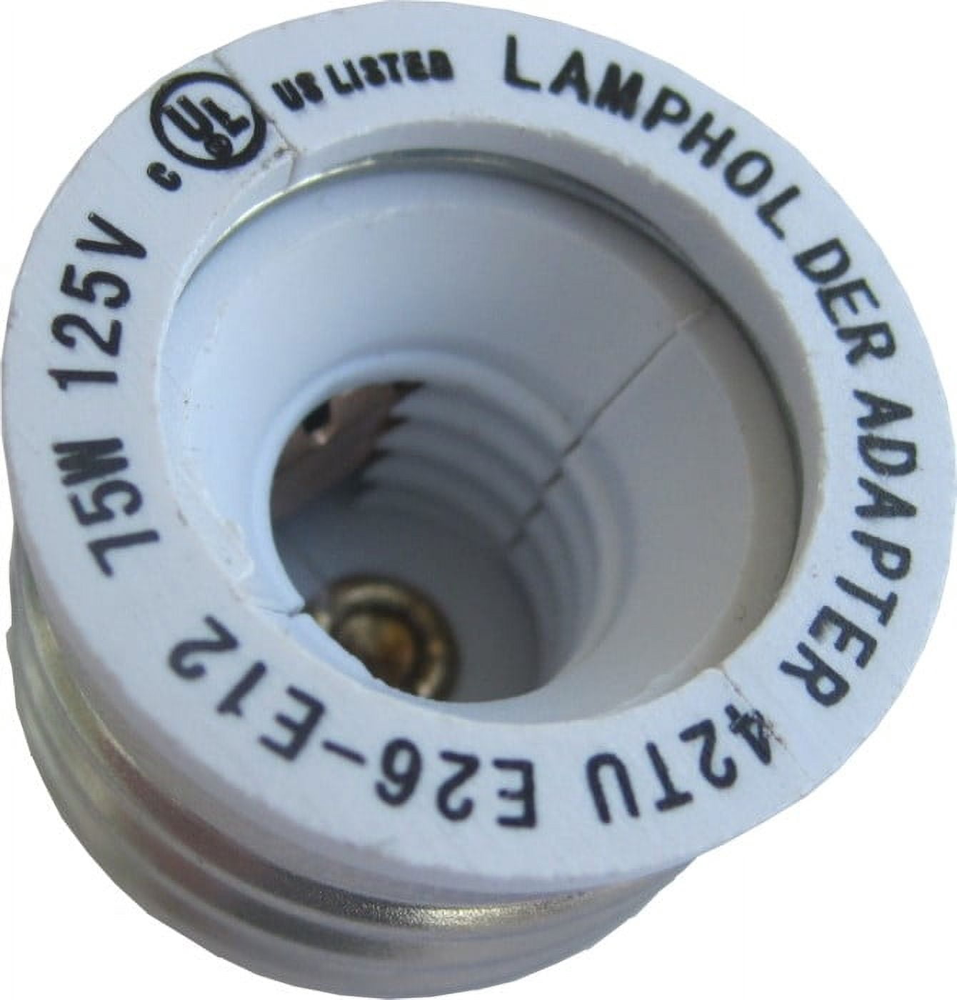 Multipack of SIX (6) of E26 to E12 Lamp Base convertor UL Approved