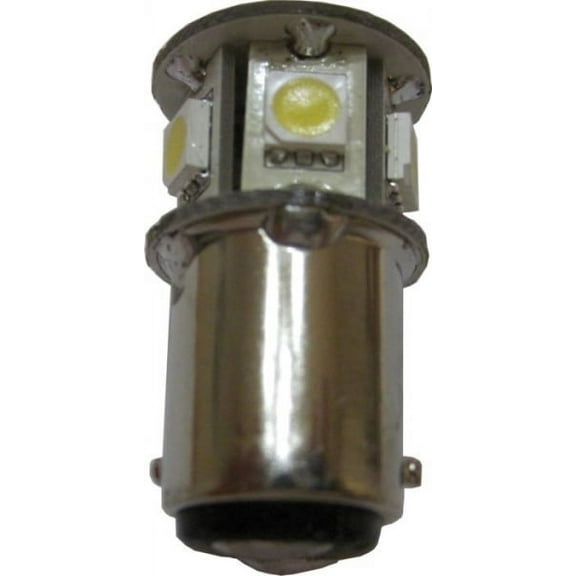 Multipack of THREE (3) of LED 1W 12V White Omni Bulb Miniature 1004 BA15D 7 x 5050 SMD