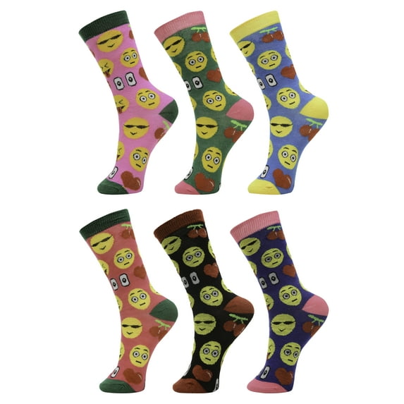 Multipack of Womens Girls Crew Socks Funny Novelty Colorful Cute Patterned Casual Socks