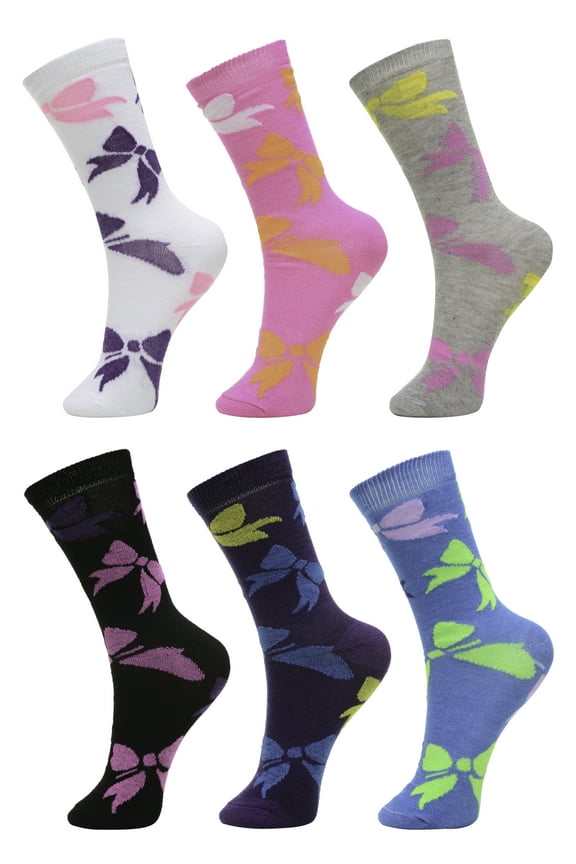 Multipack of Womens Girls Crew Socks Funny Novelty Colorful Cute Patterned Casual Socks