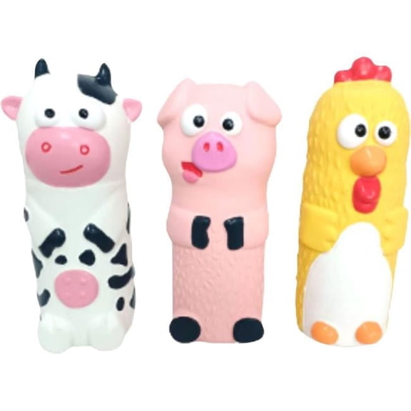 Multipet 44306 Mini Look Whose Crunching Animals Dog Toy, Assorted Color - Small