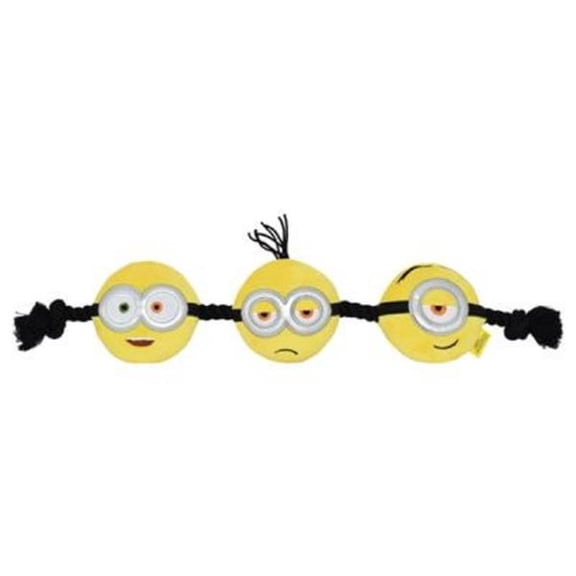 Multipet 784369577006 17 in. Minion 3-Head Dog Rope Toy