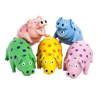 Ibaste Pig Dog Toy Cute Squeaky Latex Dog Toys Dog Chew Toy Grunting Pig  Dog Toy for Small Medium Large Dogs Dog Puppy Chew Toys Interactive Funny