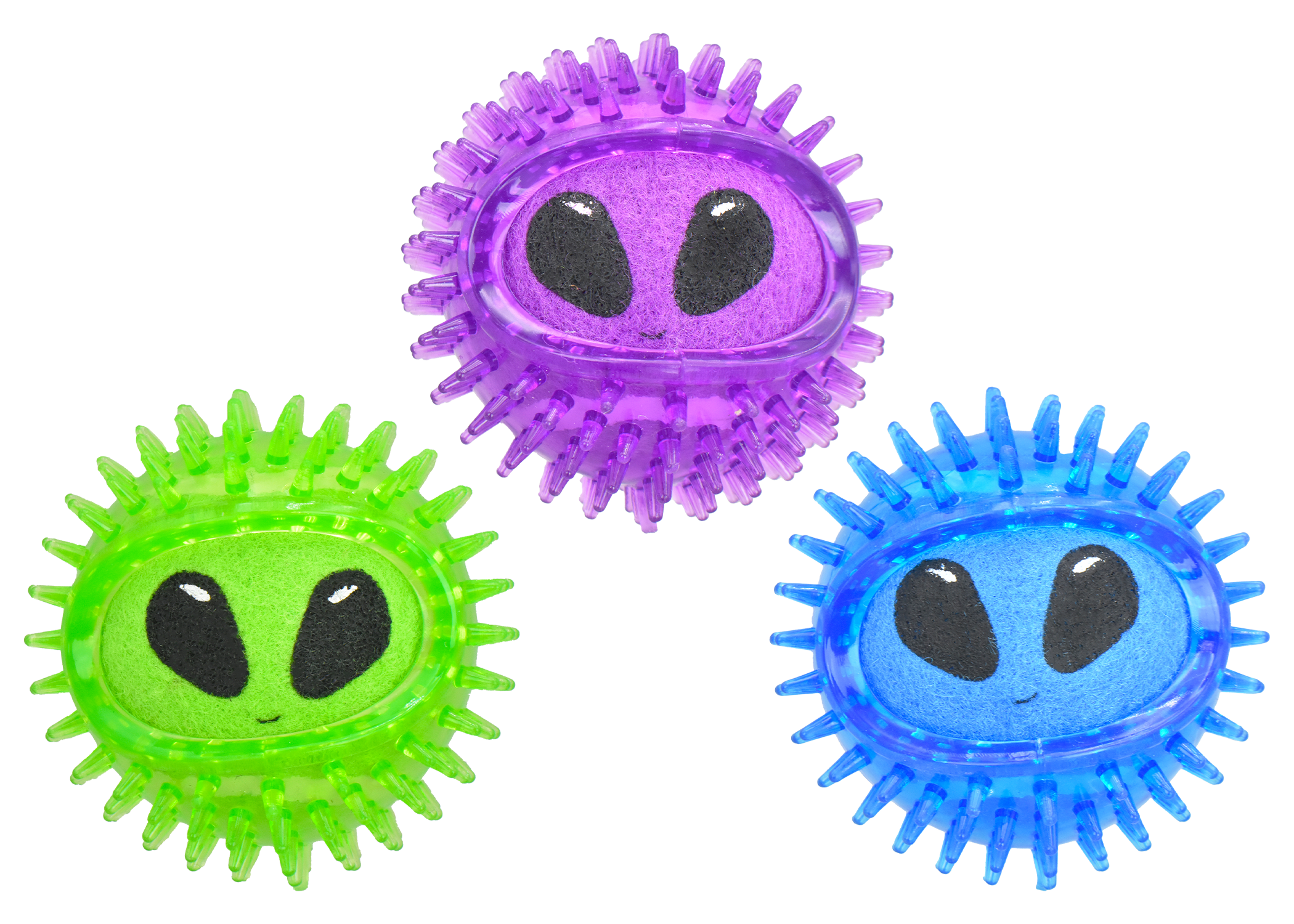 Multipet Alien Tennis Ball Dog Toy, 5", Assorted Color
