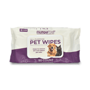 Multipet All-Purpose Pet Wipes, 50 Count, Soft-Pack