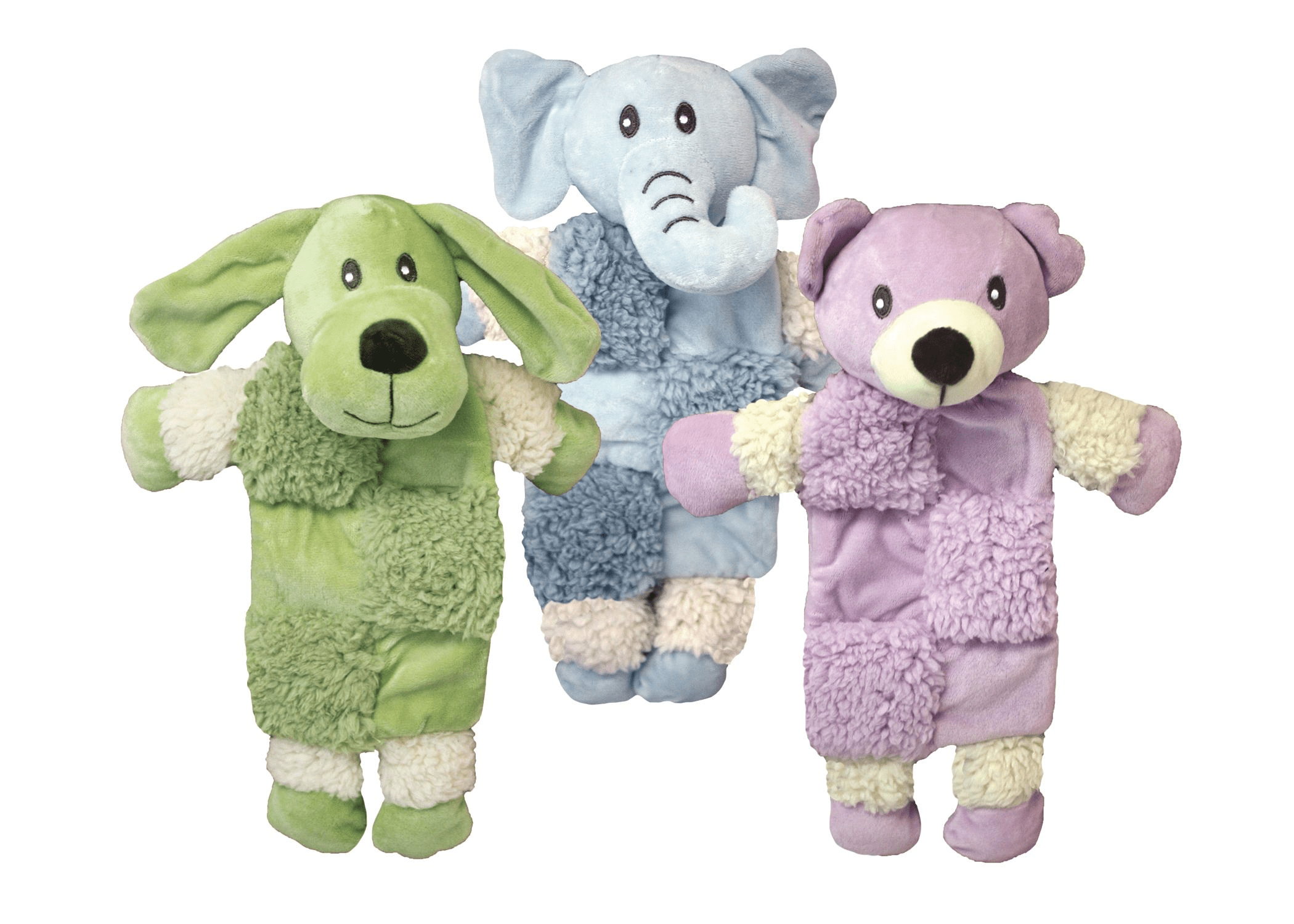 Multipet Aromadog Calming Bear Shaped Fleece Plush Assorted Dog Toy,  X-Small