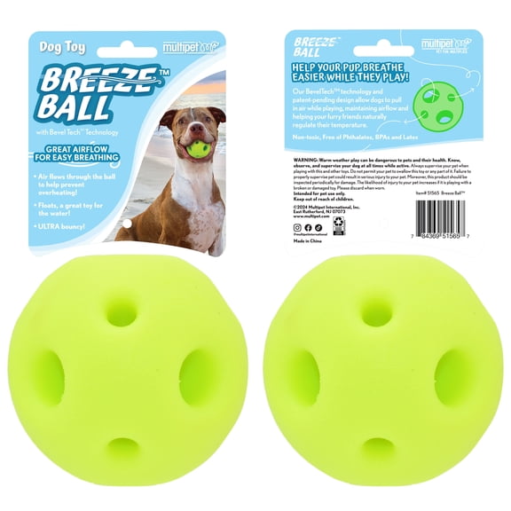 Multipet Breeze Ball Dog Toy, 3"