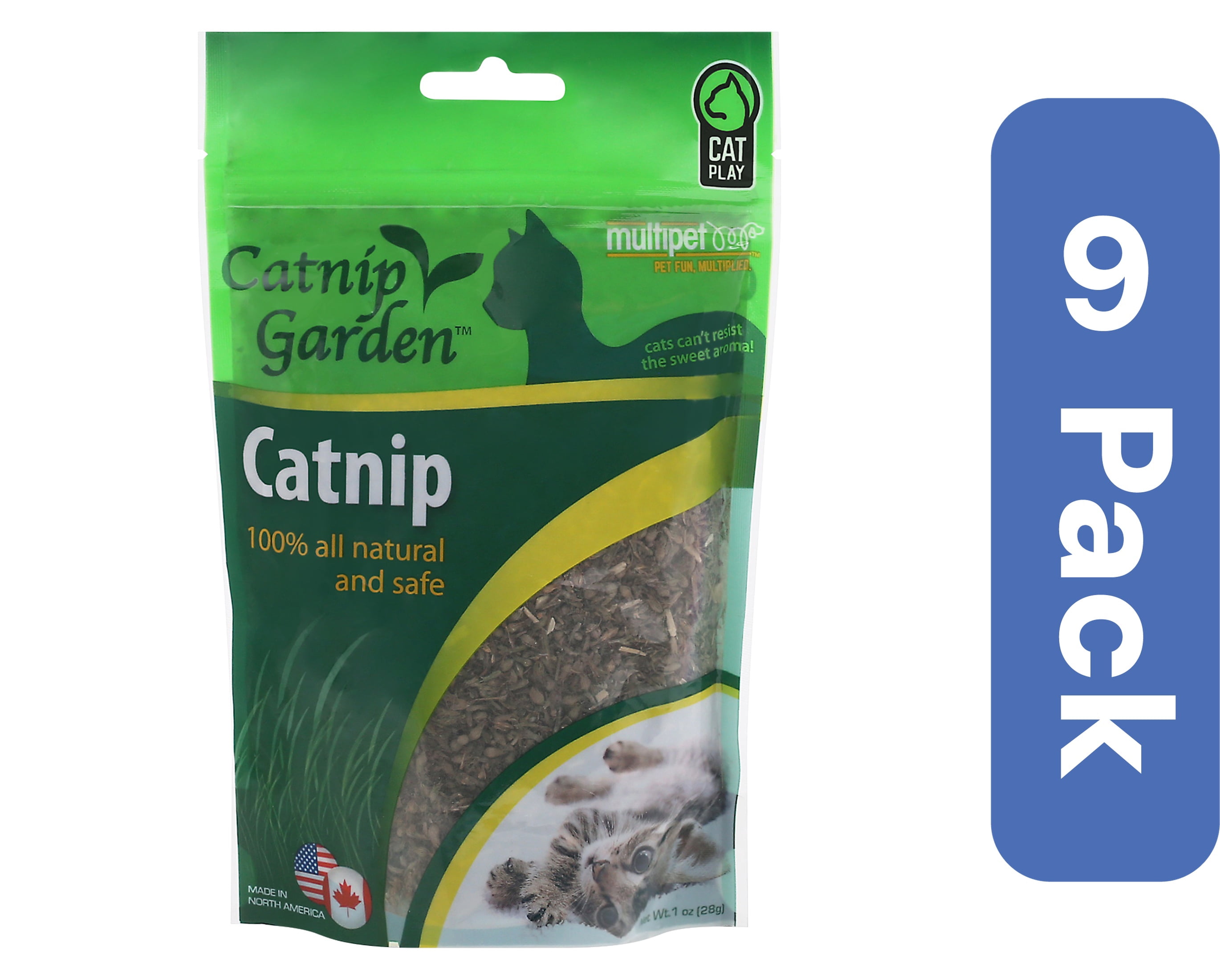 Multipet Cat Toy Catnip Garden Bag 1 ea (Pack of 9)