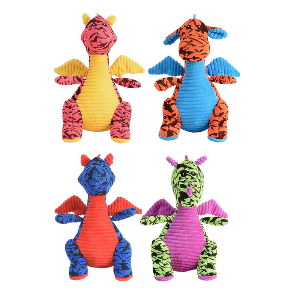 Multipet Dragon Dog Toy, Assorted Colors, Size: 10"