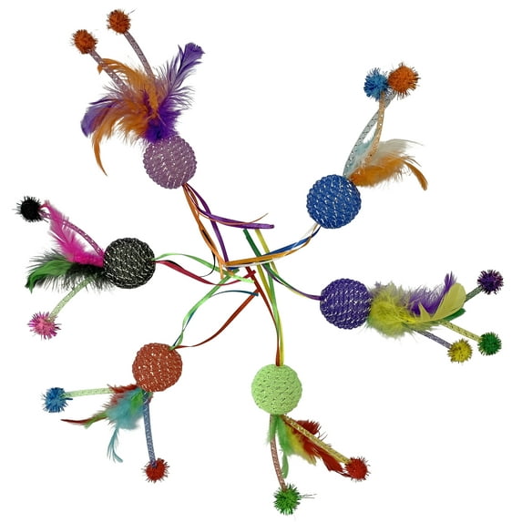 Lattice Feather Ball Cat Toy