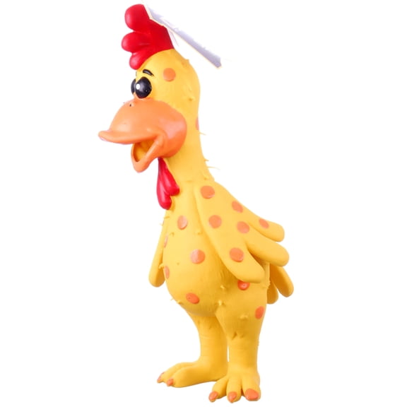 Multipet Latex Rooster Dog Toy, Assorted Colors, Size: 11.5"