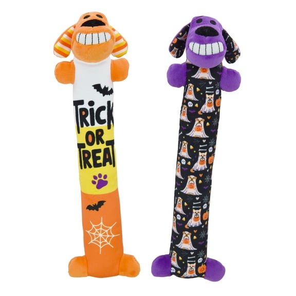 Multipet Halloween 12” Smiling Dog 2pc Dog Toy Value Pack