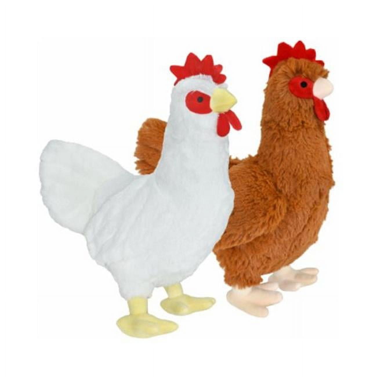 Multipet International 116361 12 in. Plush Chicken Dog Toy, Brown ...