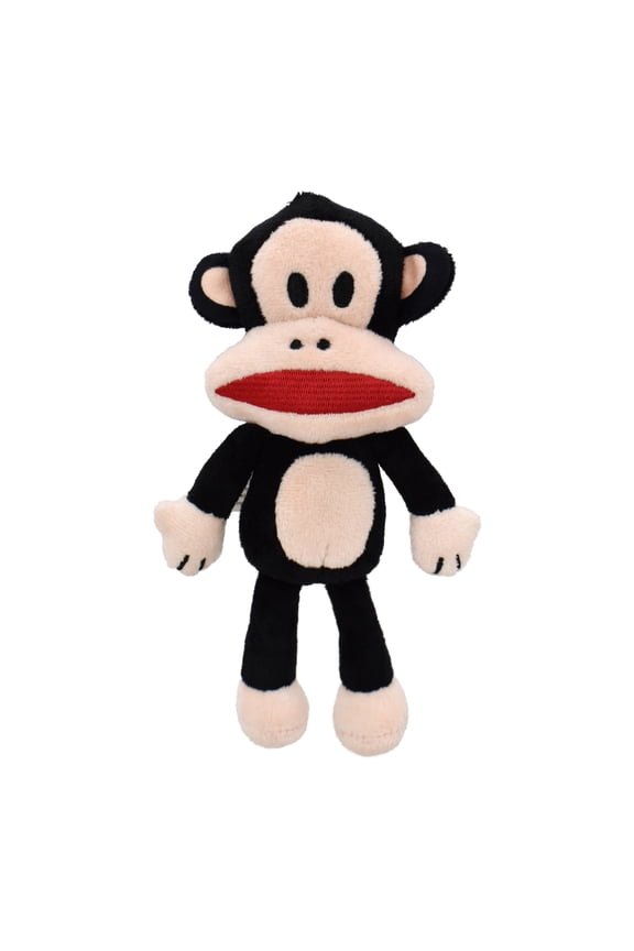 Plush Paul Frank Julius Monkey Dog Toy with Crinkle and Squeaker, Small