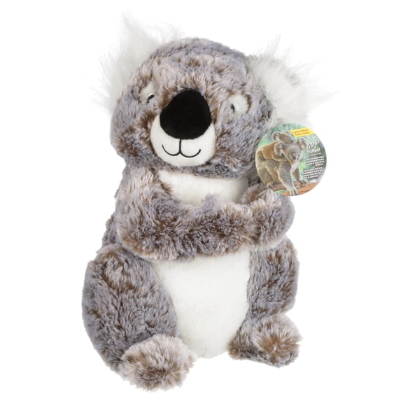 Multipet Jumbo Koala, Plush Dog Toy, Gray, 14 inches