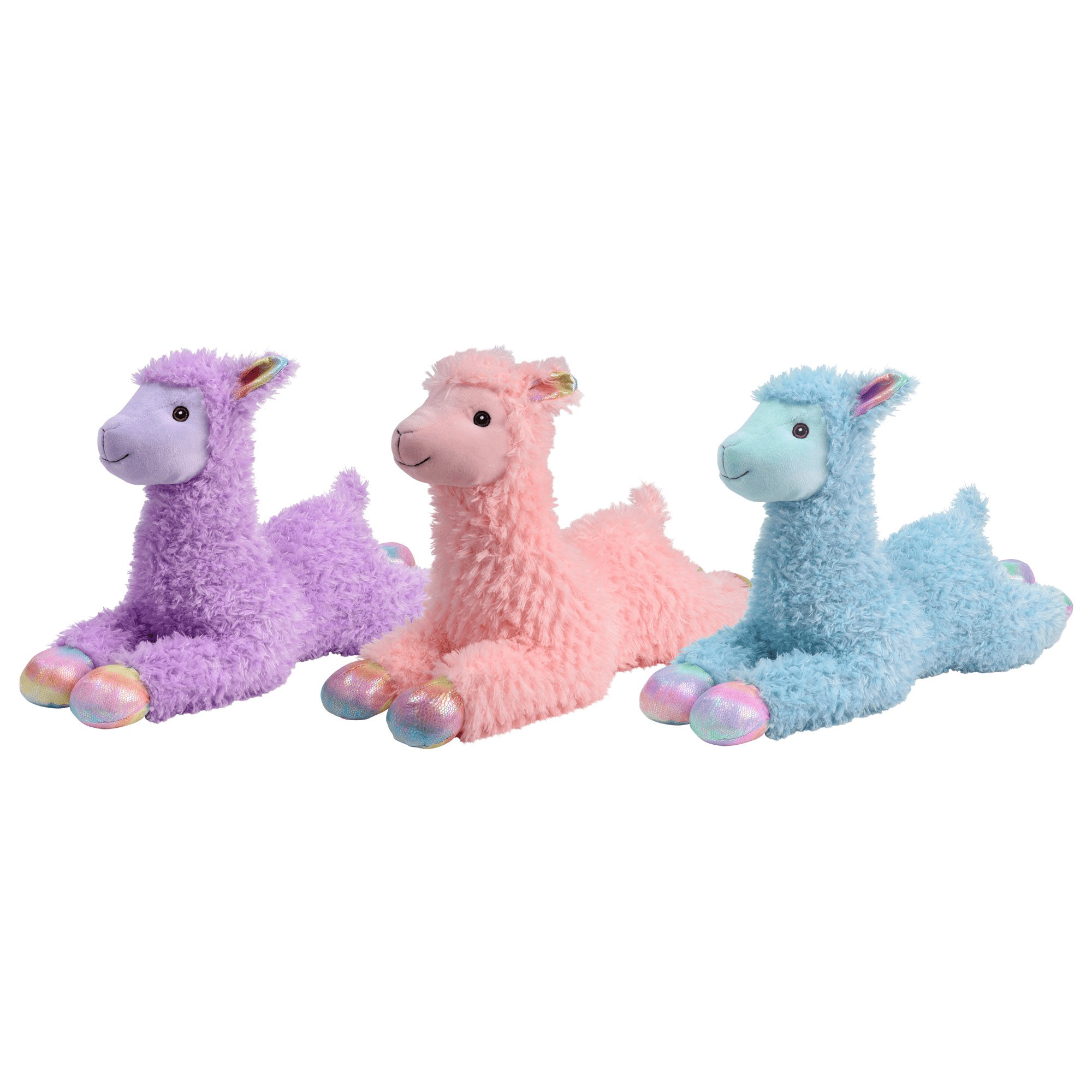 Multipet Jumbo Llama Plush Dog Toy, Assorted Pastel Colors, 24