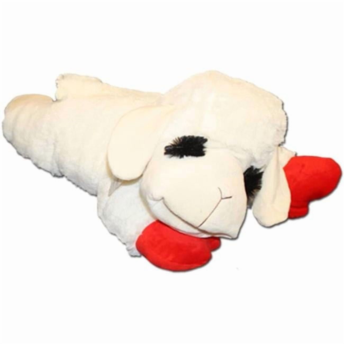 Multipet 24-Inch Jumbo Lamb Chop Plush Dog Toy with Multiple