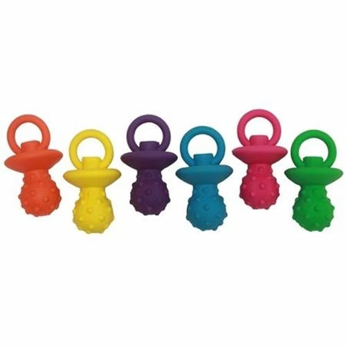 Multipet Latex Pacifier Dog Squeaker Toy Assorted