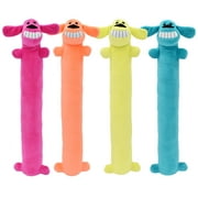 Multipet Loofa Dog Plush Dog Toy, Squeaker, 18 Inches, Colors May Vary