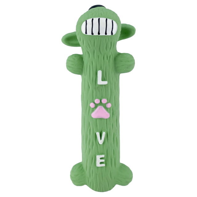 Multipet Loofa Latex Smiling Plush Dog Toy, Green
