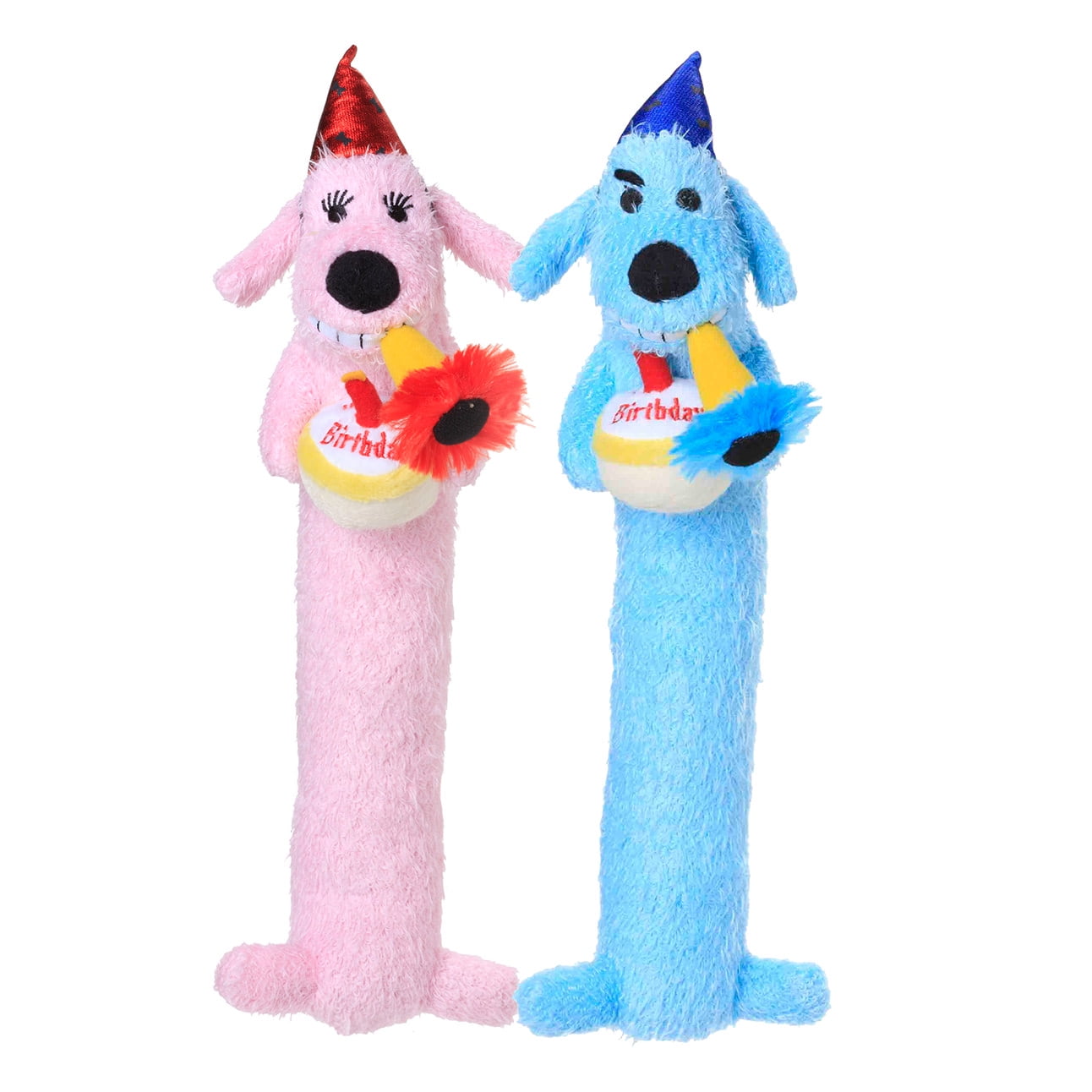 Multipet Loofa Plush Dog Toy with Squeakers, Multi-color, Large