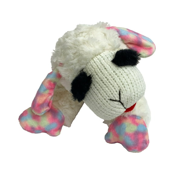 Multipet Medium Lamb Chop Dog Toy, Size 12 inches, Pastel Colors