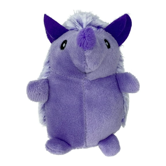 Multipet Mini Pet Plush Hedgehog Small Dog Toy with Squeaker, Purple