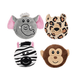 thumbnail image 1 of Multipet Mini Safari Plush Subwoofer Dog Toy, 3.5", Assorted Animals, 1 of 1