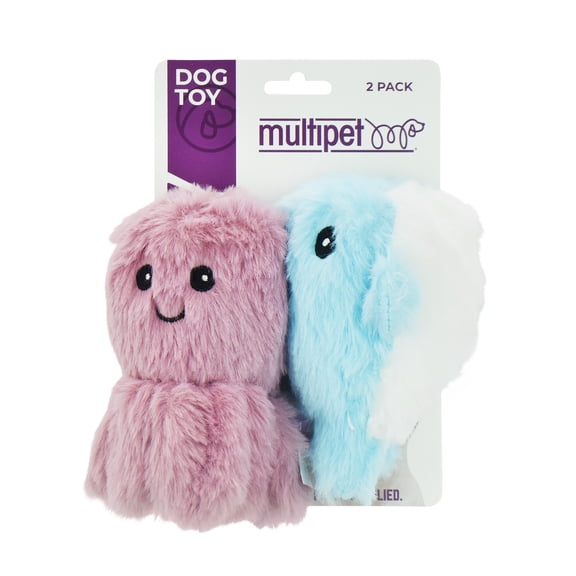 Multipet Mini Sea Creature 2 Pack Dog Toy