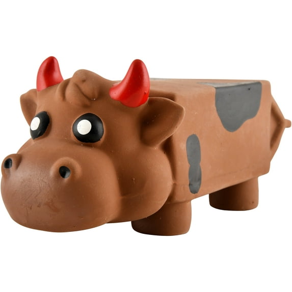 Multipet Moo Mates Squeaky Cow Toy for Dogs, White