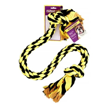 Multipet Nuts for Knots 2-Knot Jumbo Rope Dog Toy, Assorted Colors, Size: 48"