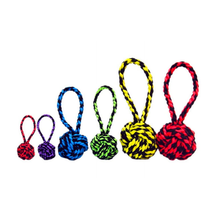 Multipet Nuts for Knots with Tug Dog Toy Assorted Colors Size 4