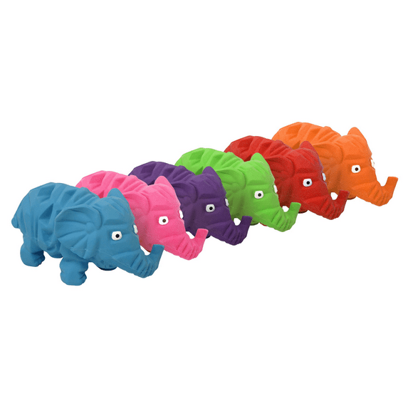 Multipet Origami Elephant Dog Toy, Assorted Colors, Size: 8"