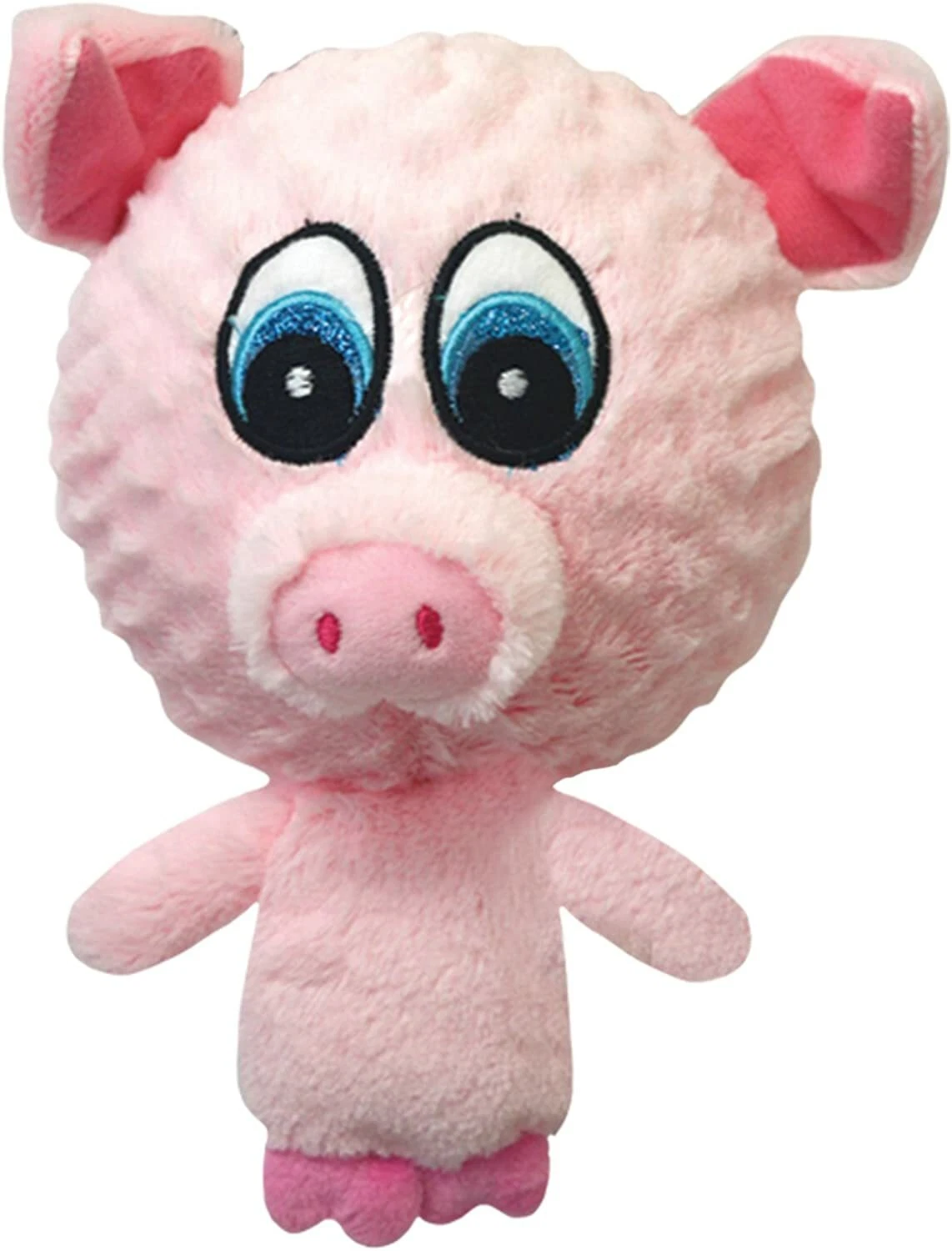 Multipet Pet Knobby Noggins 4 Inch Pig Big Head Tiny Body Dog Toy Big Squeaker