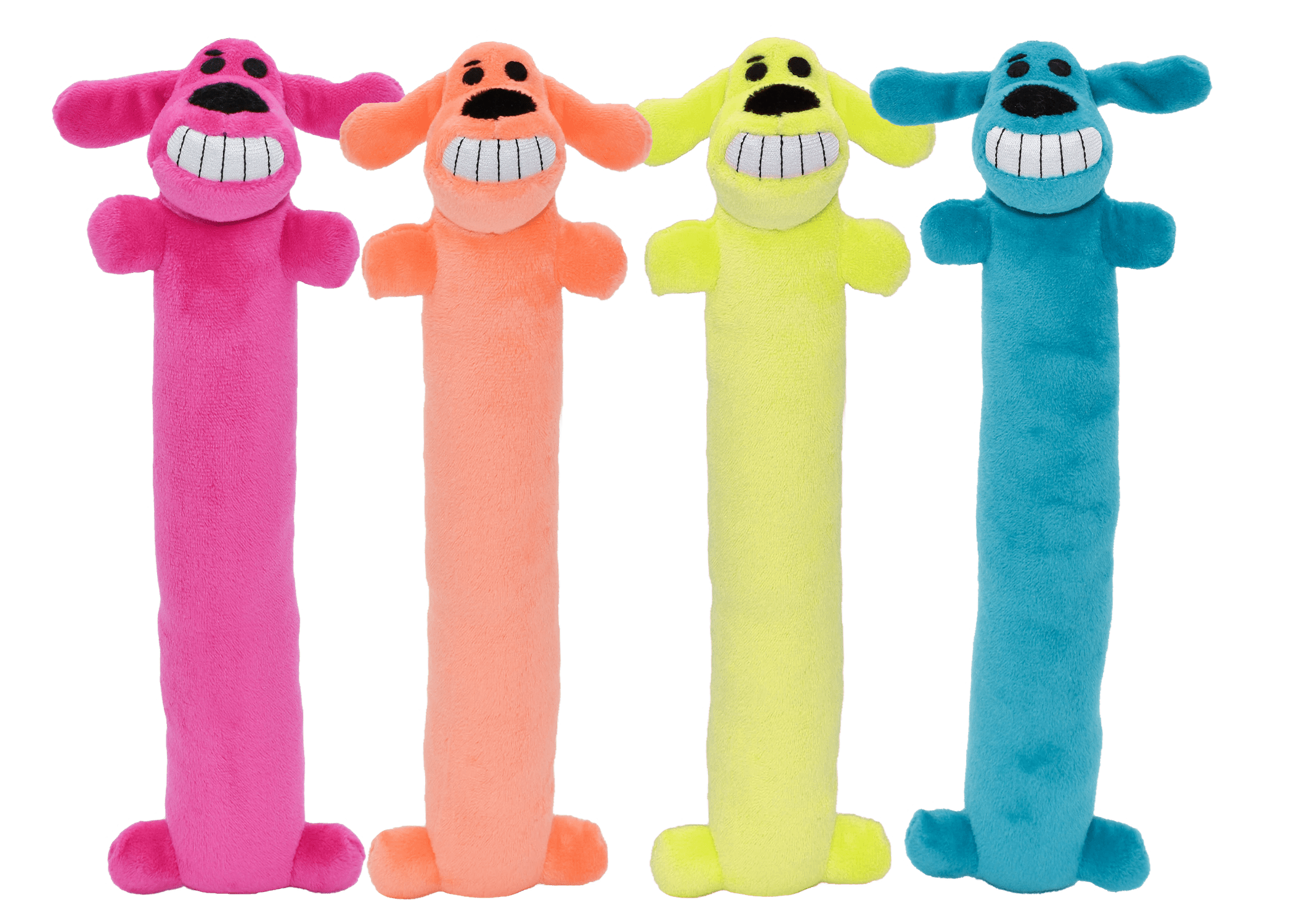 Multipet Plush Loofa Dog Toy with Squeaker, 12"