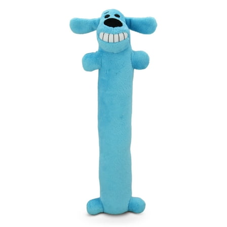 Multipet Plush Smiling Dog Toy with Squeaker, Medium Size