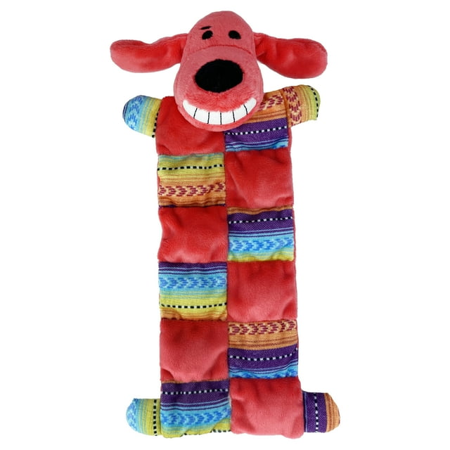 Multipet Smiling Loofa Dog Squeaker Mat Dog Toy, 12 inches Long