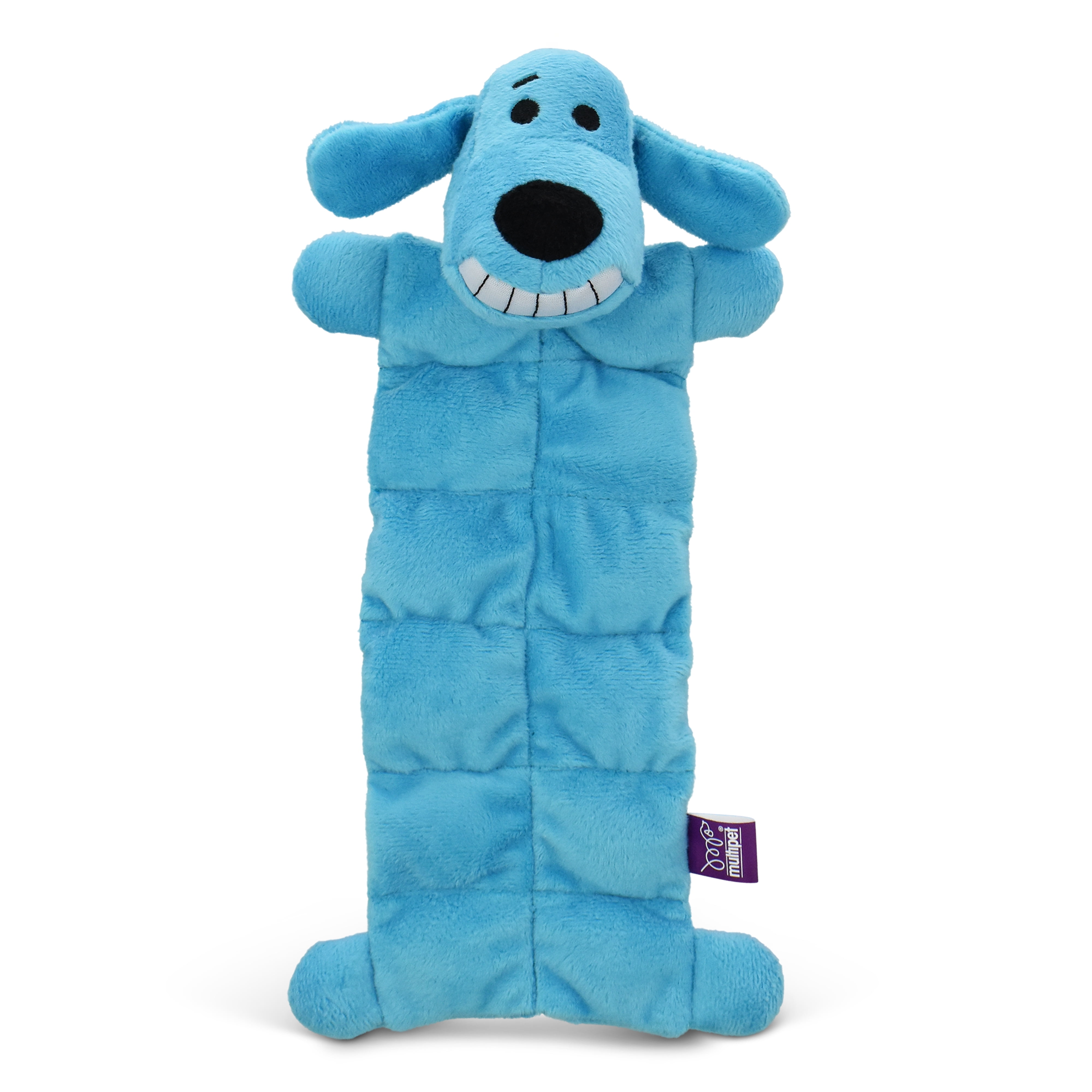Multipet Smiling Loofa Mat Plush Dog Toy, 12 inches Long, 13 Squeakers