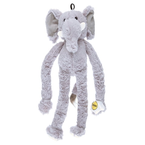 Multipet Swingin' Safari Plush Elephant Dog Toy with Squeakers, 19 inches
