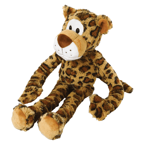 Multipet Swingin' Safari Plush Leopard Dog Toy with Squeakers, 19 inches