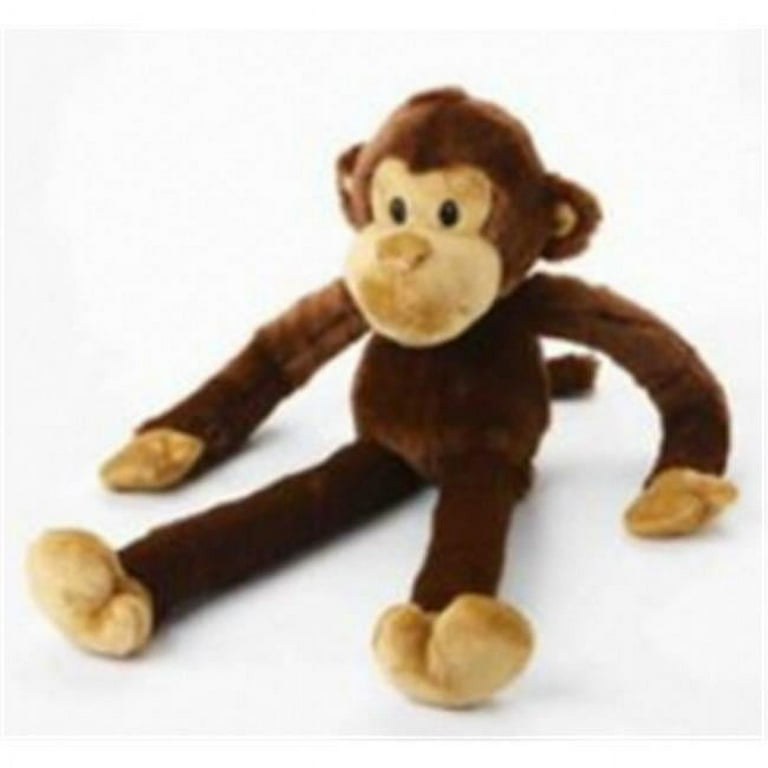 Multipet Swingin Safari Plush Squeaky Monkey Dog Toy